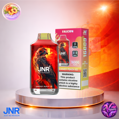 Vapers Desechables - Cigarrillo electrónico - España - JNR - Falcon - 16K - Summer Peach Ice 16000 Caladas - El mejor precio