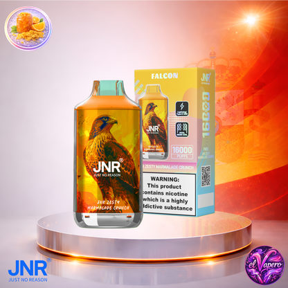 Vapers Desechables - Cigarrillo electrónico - España - JNR - Falcon - 16K - Zesty Marmalade Crunch 16000 Caladas - Más baratos