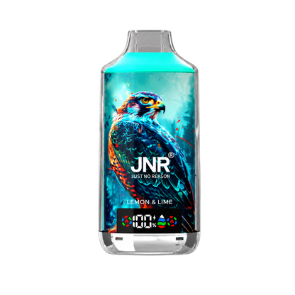 Vape desechable JNR Falcon X 18K Lemon Lime con hasta 18000 caladas y refrescante sabor a limón y l