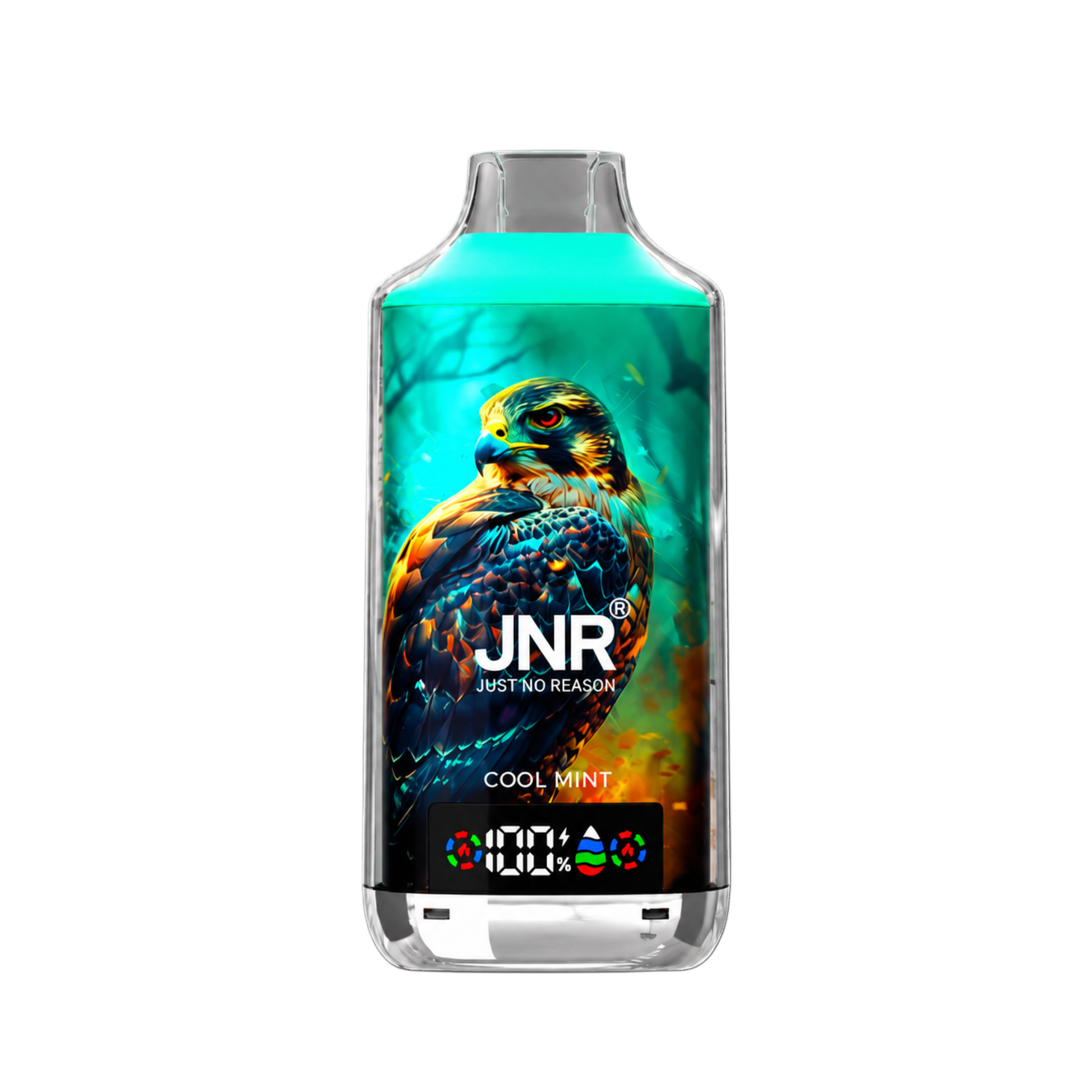 Vape desechable JNR Falcon X 18K Mint con hasta 18000 caladas y refrescante sabor a menta