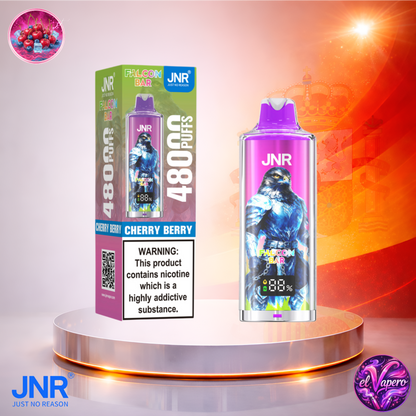 Vapers Desechables - Cigarrillo electrónico - España - JNR - FalconBar - 48K - Cherry Berry 48000 Caladas - El mejor precio