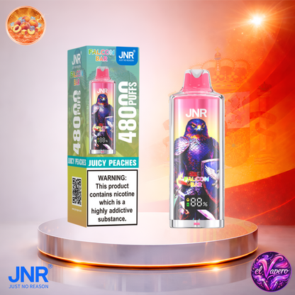 Vapers Desechables - Cigarrillo electrónico - España - JNR - FalconBar - 48K - Juicy Peaches 48000 Caladas - Los más baratos
