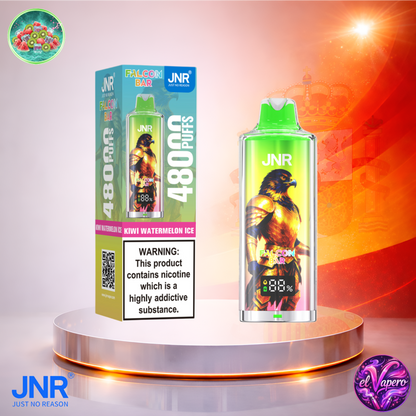 Vapers Desechables - Cigarrillo electrónico - España - JNR - FalconBar - 48K - Kiwi Watermelon Ice 48000 Caladas - Más baratos