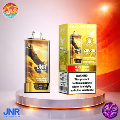 Vapers Desechables - Cigarrillo electrónico - España - JNR - FalconPro - 28K - Peach Mango Watermelon 28000 Caladas - Los más baratos