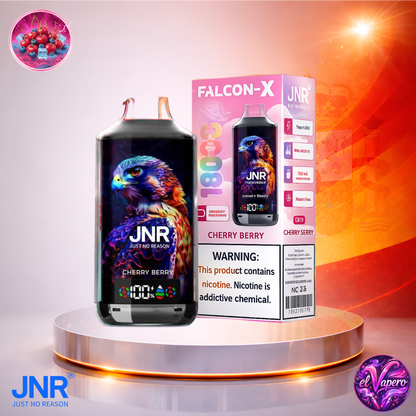 Vapers Desechables - Cigarrillo electrónico - España - JNR - FalconX - 18K - Cherry Berry 18000 Caladas - El mejor precio
