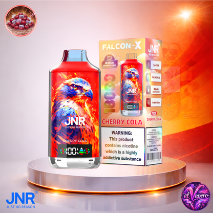 Vapers Desechables - Cigarrillo electrónico - España - JNR - FalconX - 18K - Cherry Cola 18000 Caladas - El mejor precio