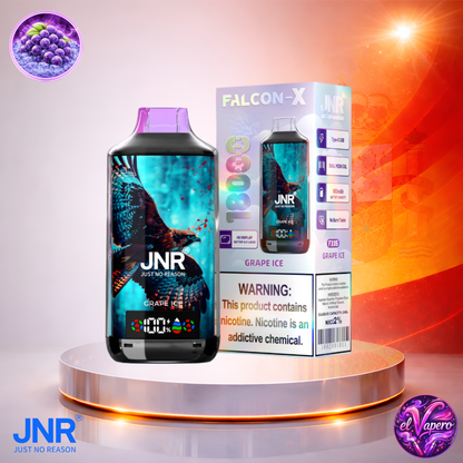 Vapers Desechables - Cigarrillo electrónico - España - JNR - FalconX - 18K - Grape Ice 18000 Caladas - Más baratos