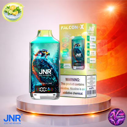 Vapers Desechables - Cigarrillo electrónico - España - JNR - FalconX - 18K - Lemon Lime 18000 Caladas - Los más baratos