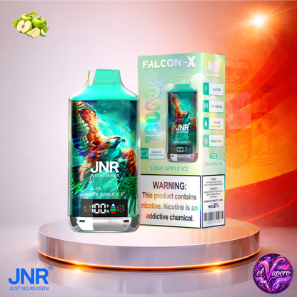 Vapers Desechables - Cigarrillo electrónico - España - JNR - FalconX - 18K - Sour Apple Ice 18000 Caladas - Los más baratos
