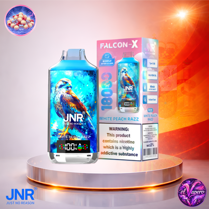 Vapers Desechables - Cigarrillo electrónico - España - JNR - FalconX - 18K - White Peach Razz 18000 Caladas - Más baratos