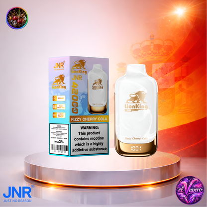 Vapers Desechables - Cigarrillo Electrónico - España - JNR - LionKing - 42K - Fizzy Cherry Cola 42000 Caladas - Más baratos