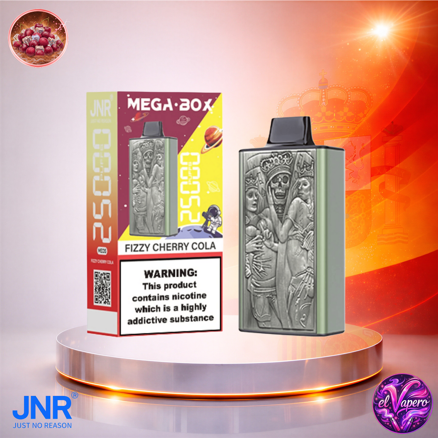 Vapers Desechables - Cigarrillo electrónico - España - JNR - MegaBox - 25K - Fizzy Cherry Cola 25000 Caladas - Más baratos