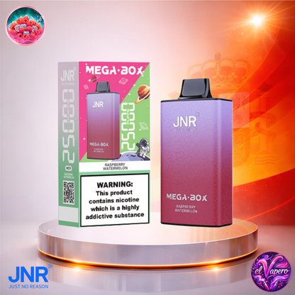 Vapers Desechables - Cigarrillo electrónico - España - JNR - MegaBox - 25K - Raspberry Watermelon 25000 Caladas - El mejor precio