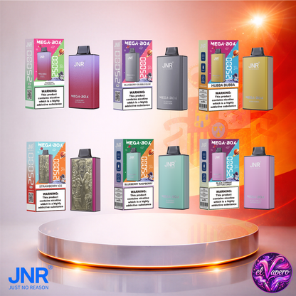 Vapers Desechables - Cigarrillo electrónico - España - JNR - MegaBox - 25K - Sabores 2 25000 Caladas - El mejor precio