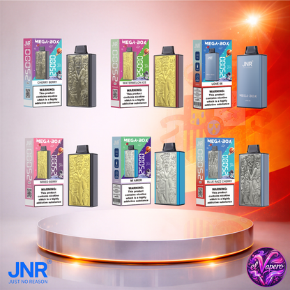 Vapers Desechables - Cigarrillo electrónico - España - JNR - MegaBox - 25K - Sabores 25000 Caladas - El mejor precio