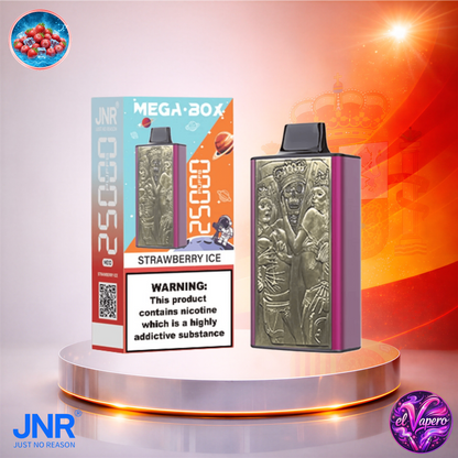 Vapers Desechables - Cigarrillo electrónico - España - JNR - MegaBox - 25K - Strawberry Ice 25000 Caladas - Los más baratos