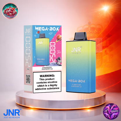Vapers Desechables - Cigarrillo electrónico - España - JNR - MegaBox - 25K - Strawberry Raspberry Ice 25000 Caladas - Más baratos