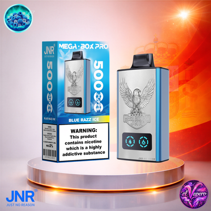 Vapers Desechables - Cigarrillo electrónico - España - JNR - MegaBoxPro - 50K - Blue Razz Ice 50000 Caladas - El mejor precio