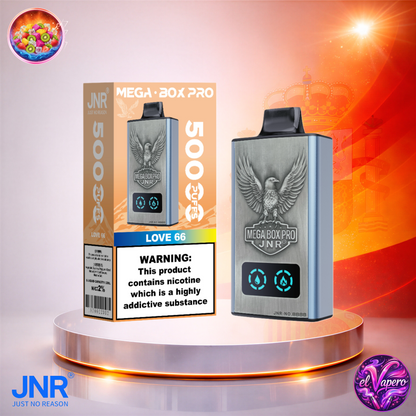 Vapers Desechables - Cigarrillo electrónico - España - JNR - MegaBoxPro - 50K - Love 66 50000 Caladas - El mejor precio
