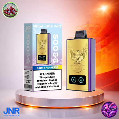 Vapers Desechables - Cigarrillo electrónico - España - JNR - MegaBoxPro - 50K - Sour Cherry Ice 50000 Caladas - Los más baratos