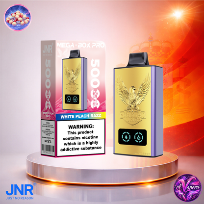 Vapers Desechables - Cigarrillo electrónico - España - JNR - MegaBoxPro - 50K - White Peach Razz 50000 Caladas - Más baratos