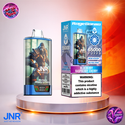 Vapers Desechables - Cigarrillo electrónico - España - JNR - RageGorilla - 55K - Blueberry Raspberry Cherry 55000 Caladas - El mejor precio
