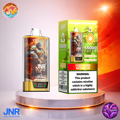 Vapers Desechables - Cigarrillo electrónico - España - JNR - RageGorilla - 55K - Peach Mango Watermelon 55000 Caladas - El mejor precio