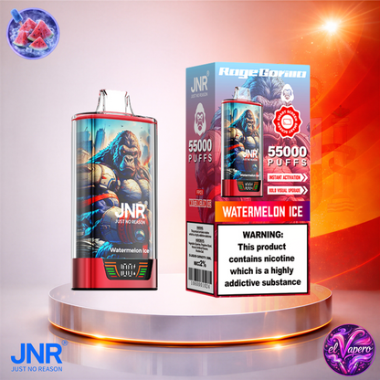 Vapers Desechables - Cigarrillo electrónico - España - JNR - RageGorilla - 55K - Watermelon Ice 55000 Caladas - Más baratos