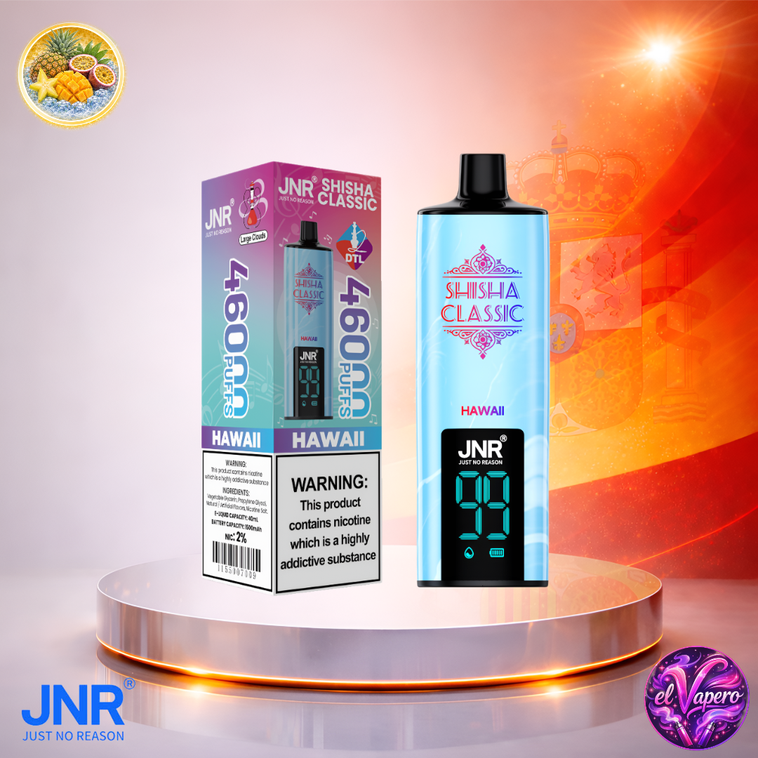 Vapers Desechables - Cigarrillo Electrónico - España - JNR - Shisha Classic - 46K - Hawaii 46000 Caladas - Más baratos