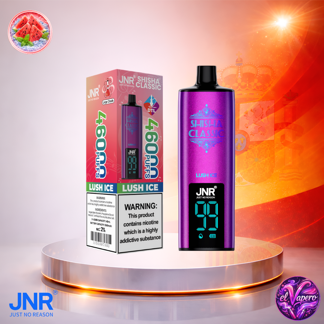 Vapers Desechables - Cigarrillo Electrónico - España - JNR - Shisha Classic - 46K - Lush Ice 46000 Caladas - Más baratos