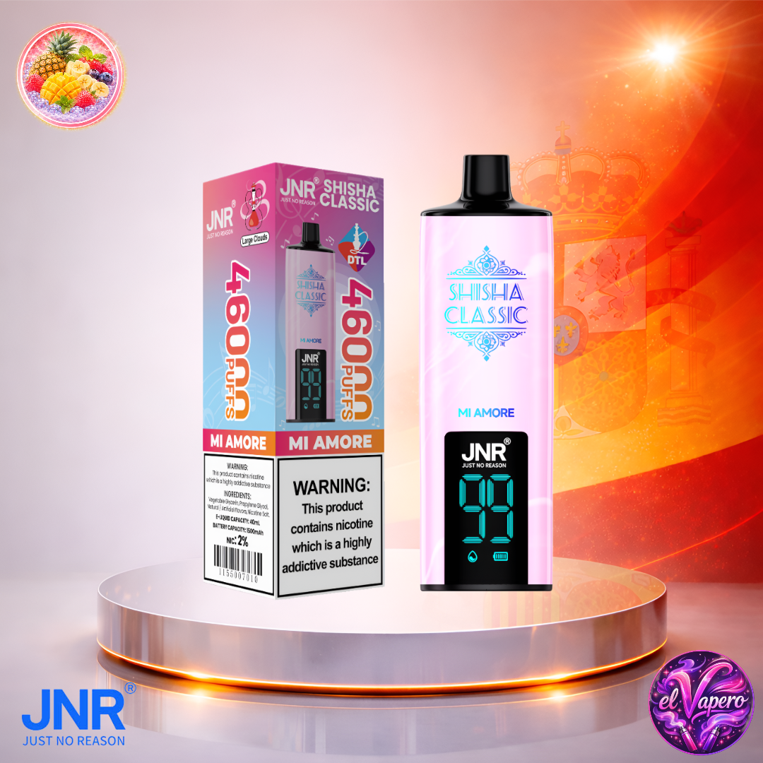 Vapers Desechables - Cigarrillo Electrónico - España - JNR - Shisha Classic - 46K - Mi Amore 46000 Caladas - El mejor precio