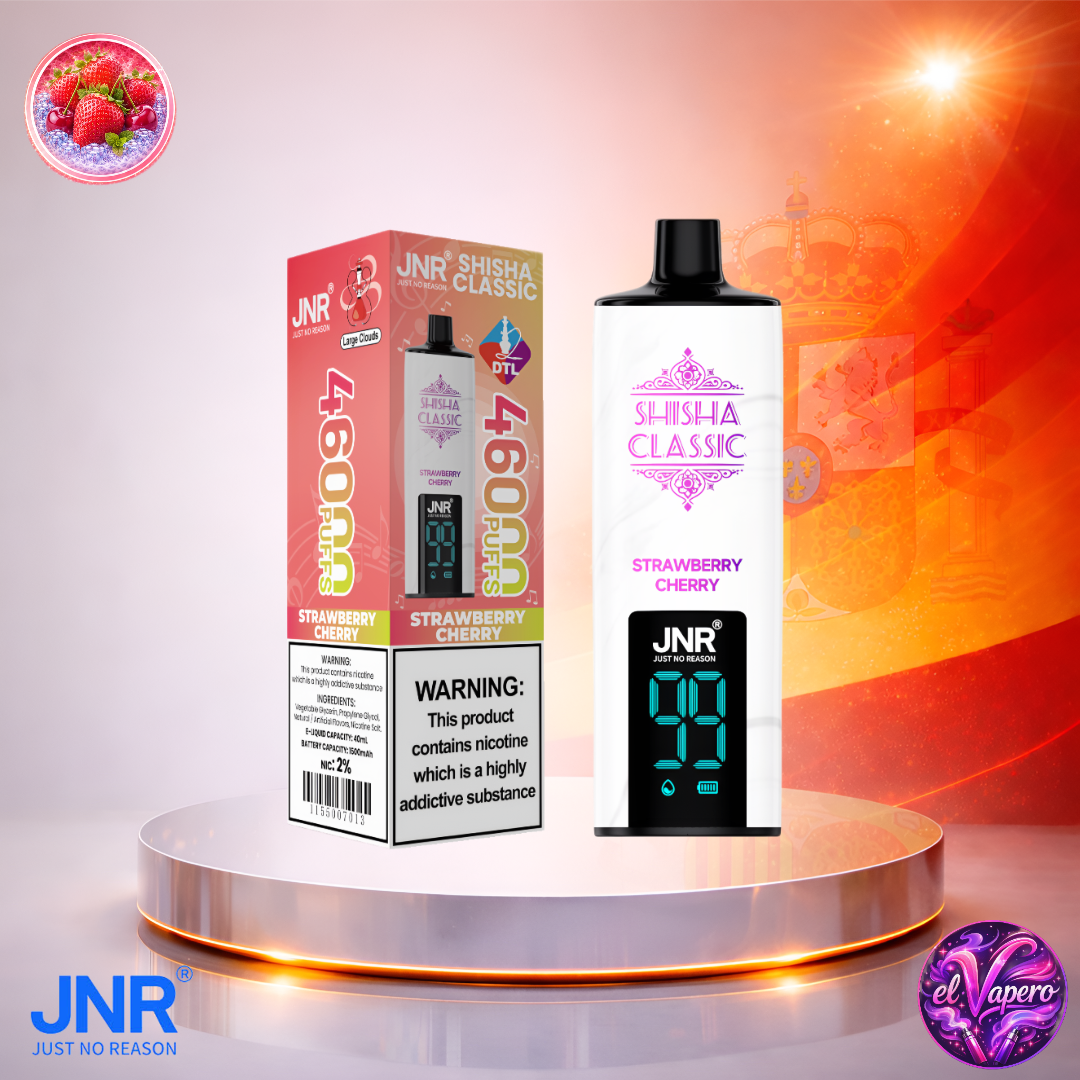Vapers Desechables - Cigarrillo Electrónico - España - JNR - Shisha Classic - 46K - Strawberry Cherry 46000 Caladas - Más baratos