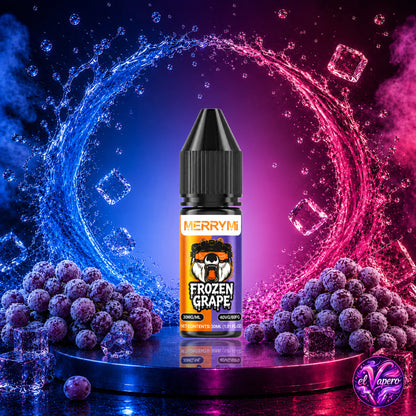 Líquido para vape MerryMi Salts 30ml Frozen Grape con sabor a uva helada para cigarrillo electrónico
