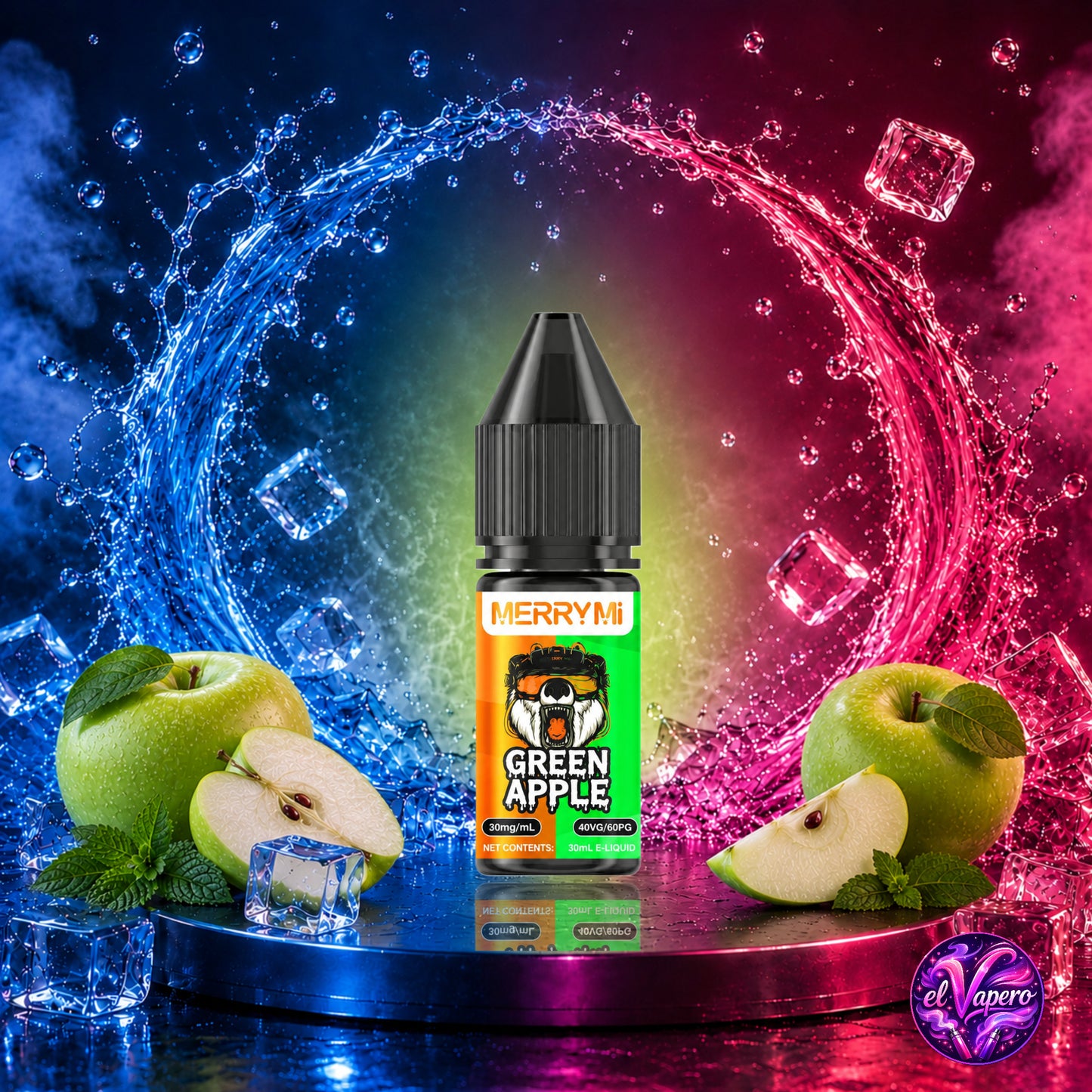 Vaper Desechable Green Apple –  MerryMi Salts 30 ml