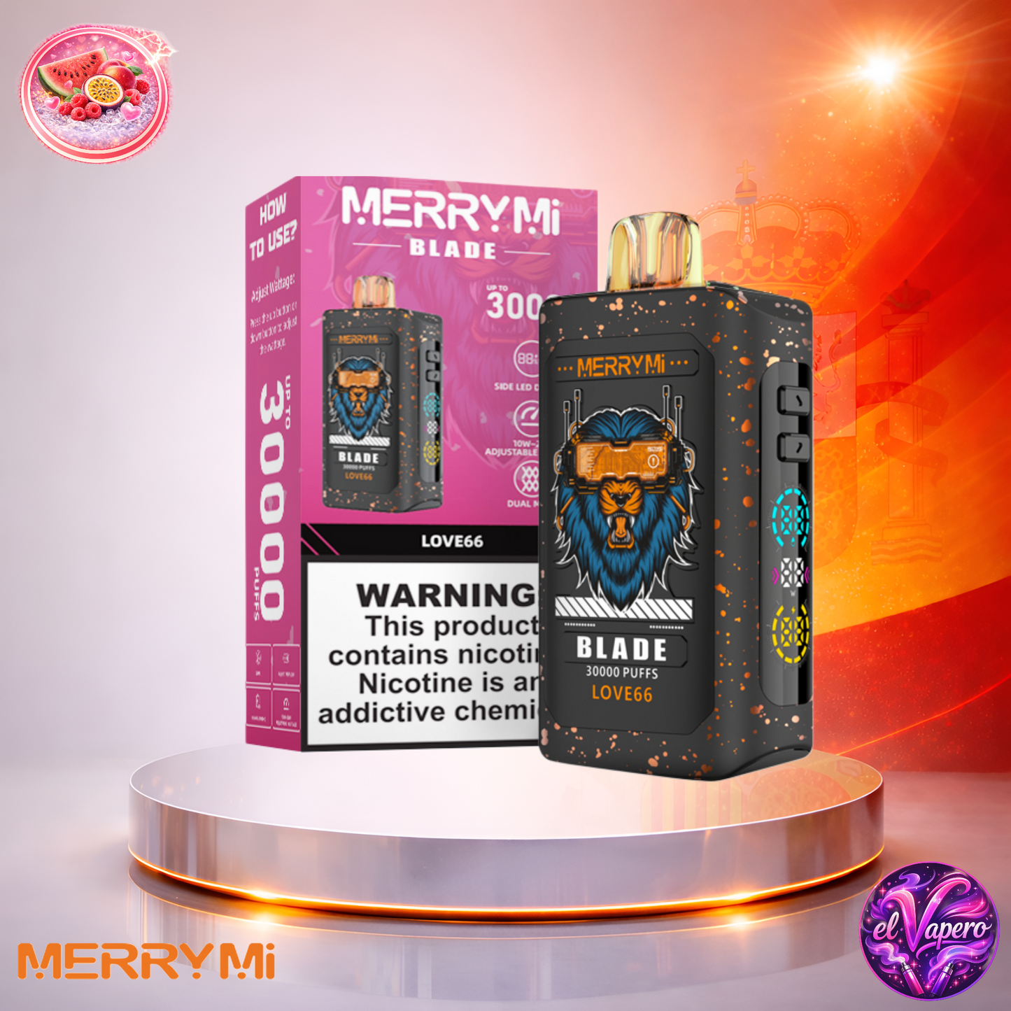 Vapers Desechables - Cigarrillo electrónico - España - MerryMi - Blade - 30K - Love66 30000 Caladas  - Más baratos