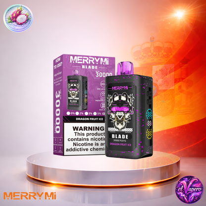 Vapers Desechables - Cigarrillo electrónico - España - MerryMi - Blade - 30K - Dragon Fruit Ice 30000 Caladas - Los más baratos