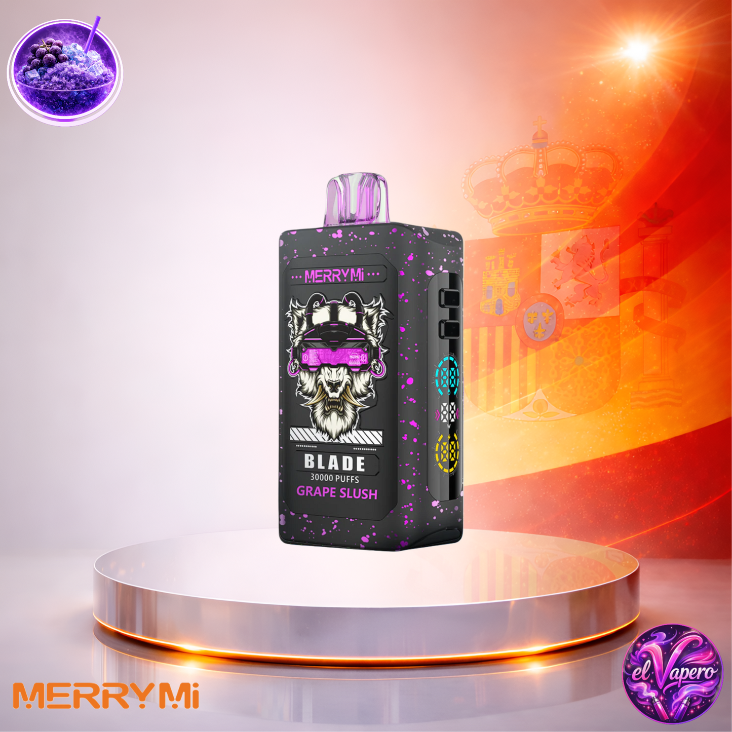 Vapers Desechables - Cigarrillo electrónico - España - MerryMi - Blade - 30K - Grape Slush 30000 Caladas - El mejor precio