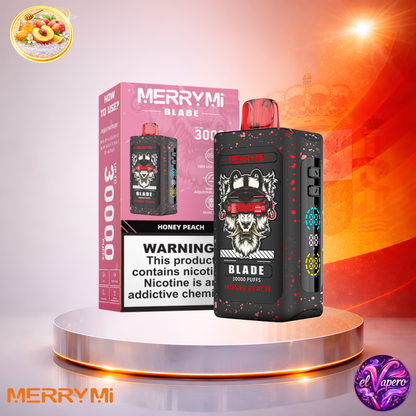 Vapers Desechables - Cigarrillo electrónico - España - MerryMi - Blade - 30K - Honey Peach 30000 Caladas - Más baratos