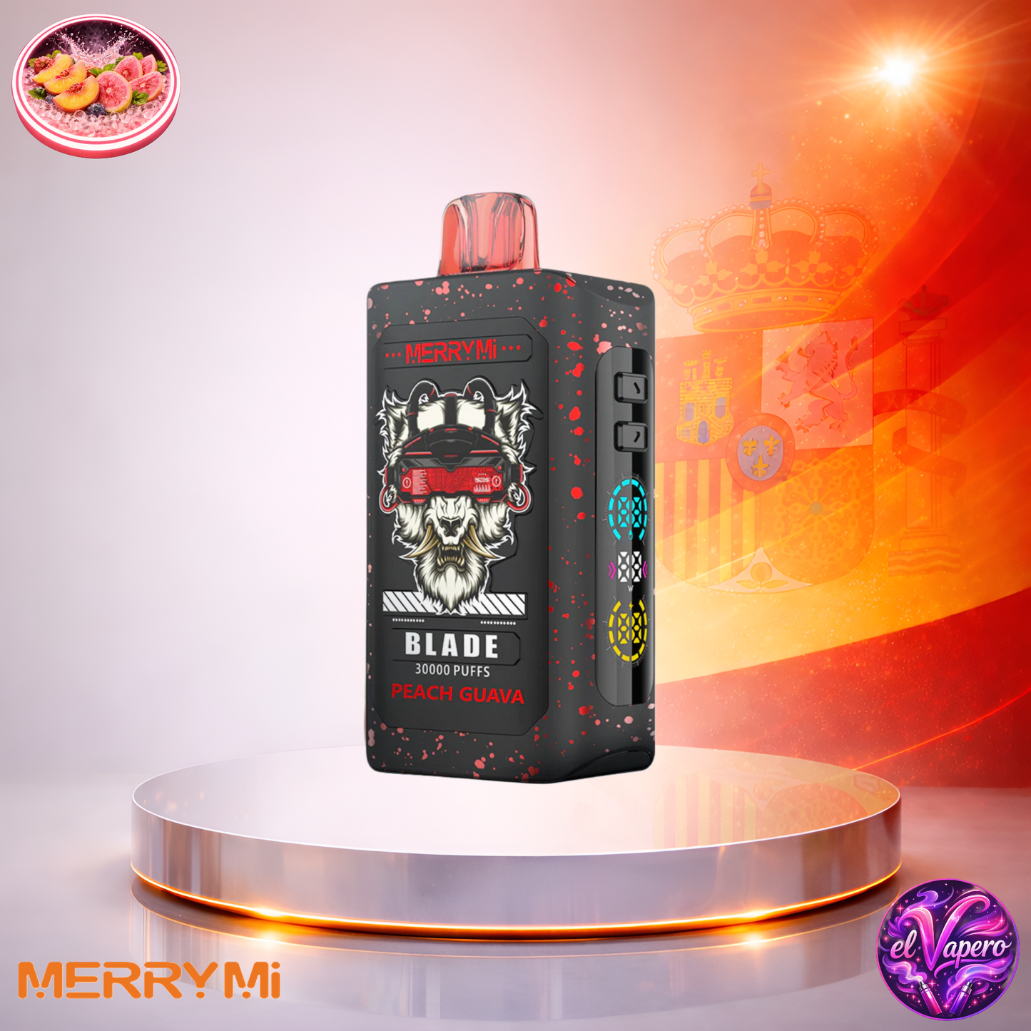 Vapers Desechables - Cigarrillo electrónico - España - MerryMi - Blade - 30K - Peach Guava 30000 Caladas - Más baratos