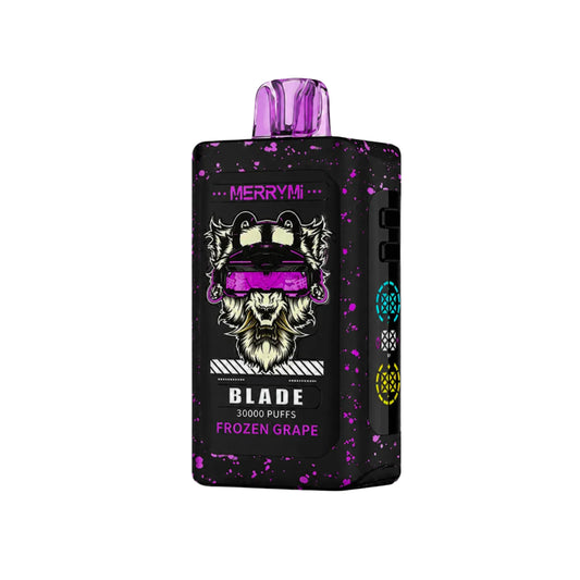 Vaper desechable MerryMi Blade 30K Frozen Grape con hasta 30000 caladas y refrescante sabor a uva helada
