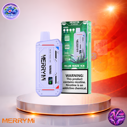 Vapers Desechables - Cigarrillo electrónico - España - MerryMi - M Mecha - 16K - Blue Razz Ice 16000 Caladas - Más baratos