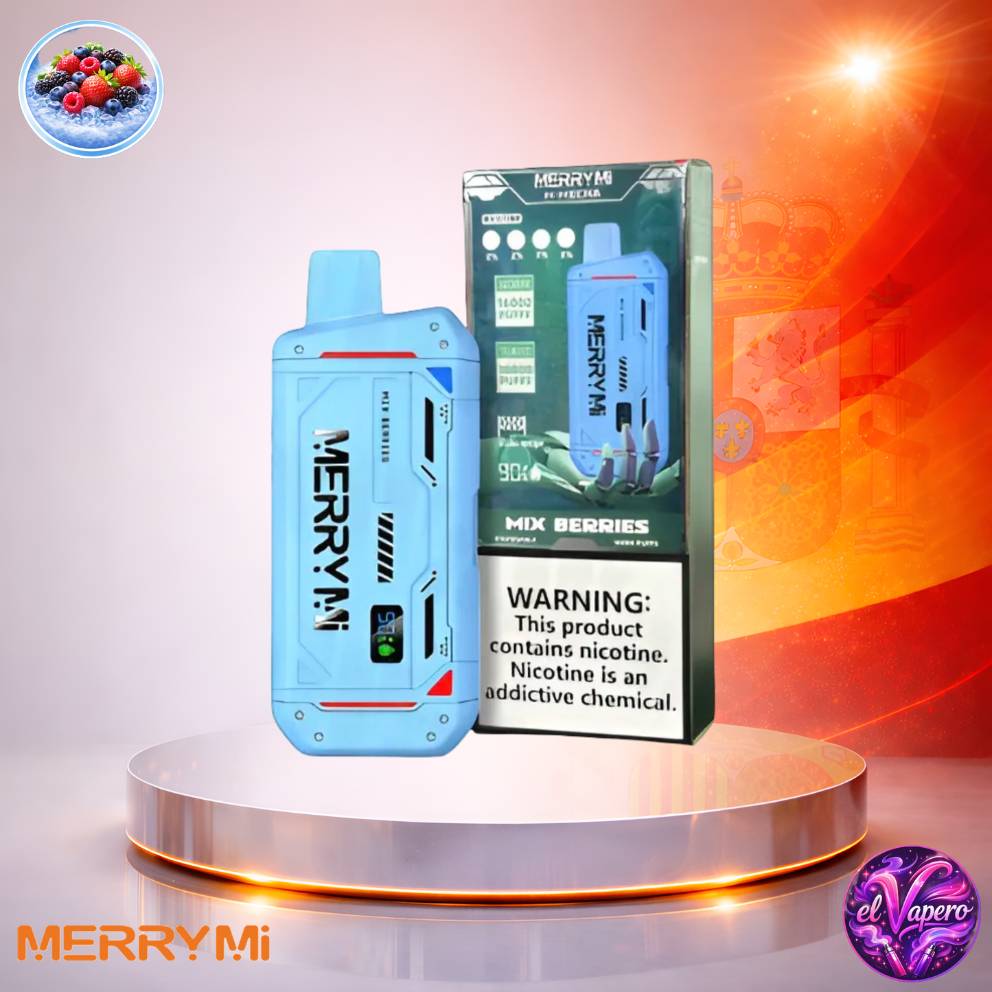 Vapers Desechables - Cigarrillo electrónico - España - MerryMi - M Mecha - 16K - Mix Berries 16000 Caladas - Más baratos
