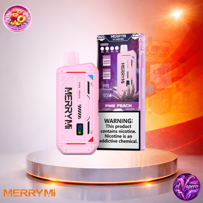Vapers Desechables - Cigarrillo electrónico - España - MerryMi - M Mecha - 16K - Pink Peach 16000 Caladas - Más baratos