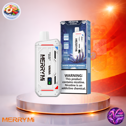 Vapers Desechables - Cigarrillo electrónico - España - MerryMi - M Mecha - 16K - White Peach Berries 16000 Caladas - Más baratos