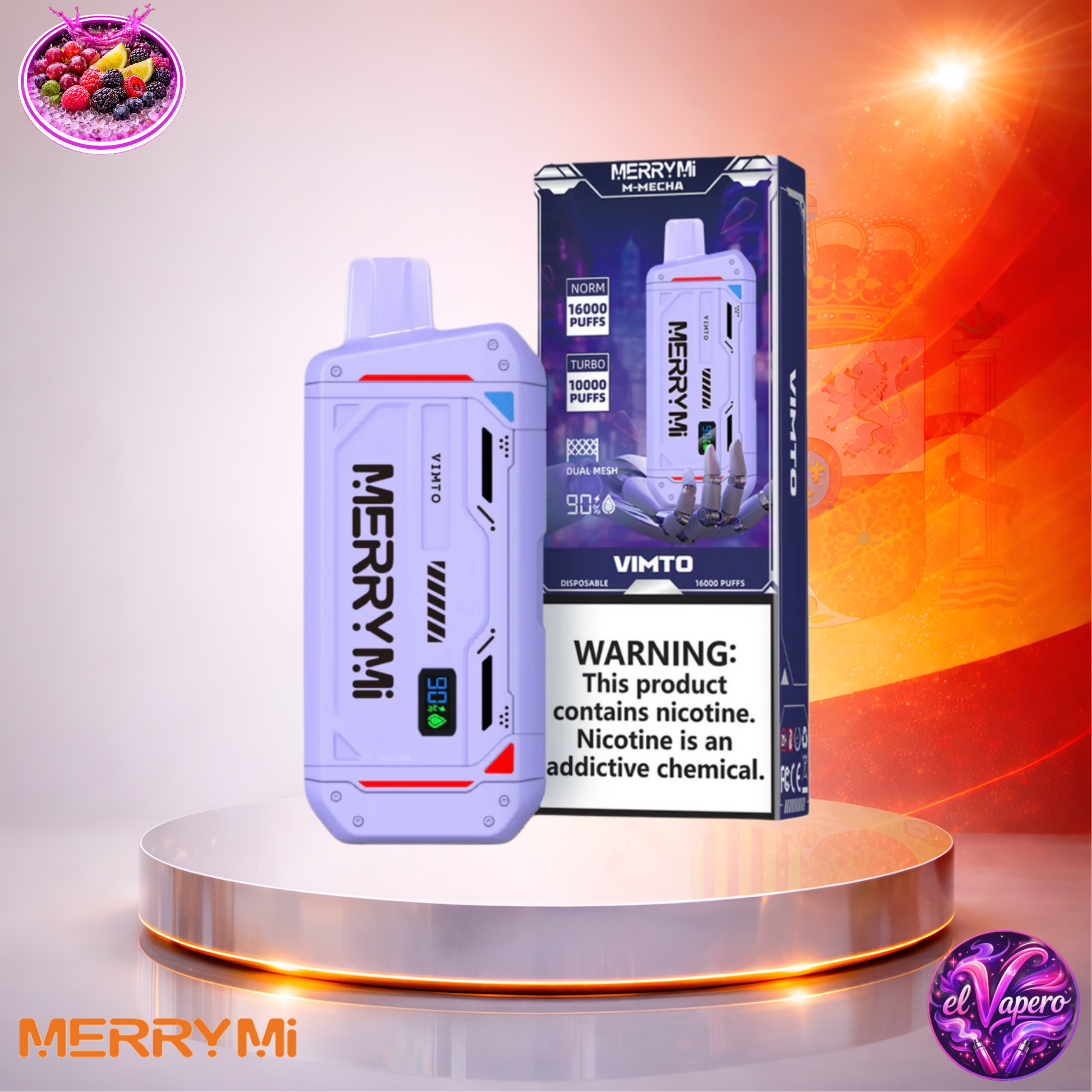 Vapers Desechables - Cigarrillo electrónico - España - MerryMi - M Mecha - 16K - Vimto 16000 Caladas - Más baratos