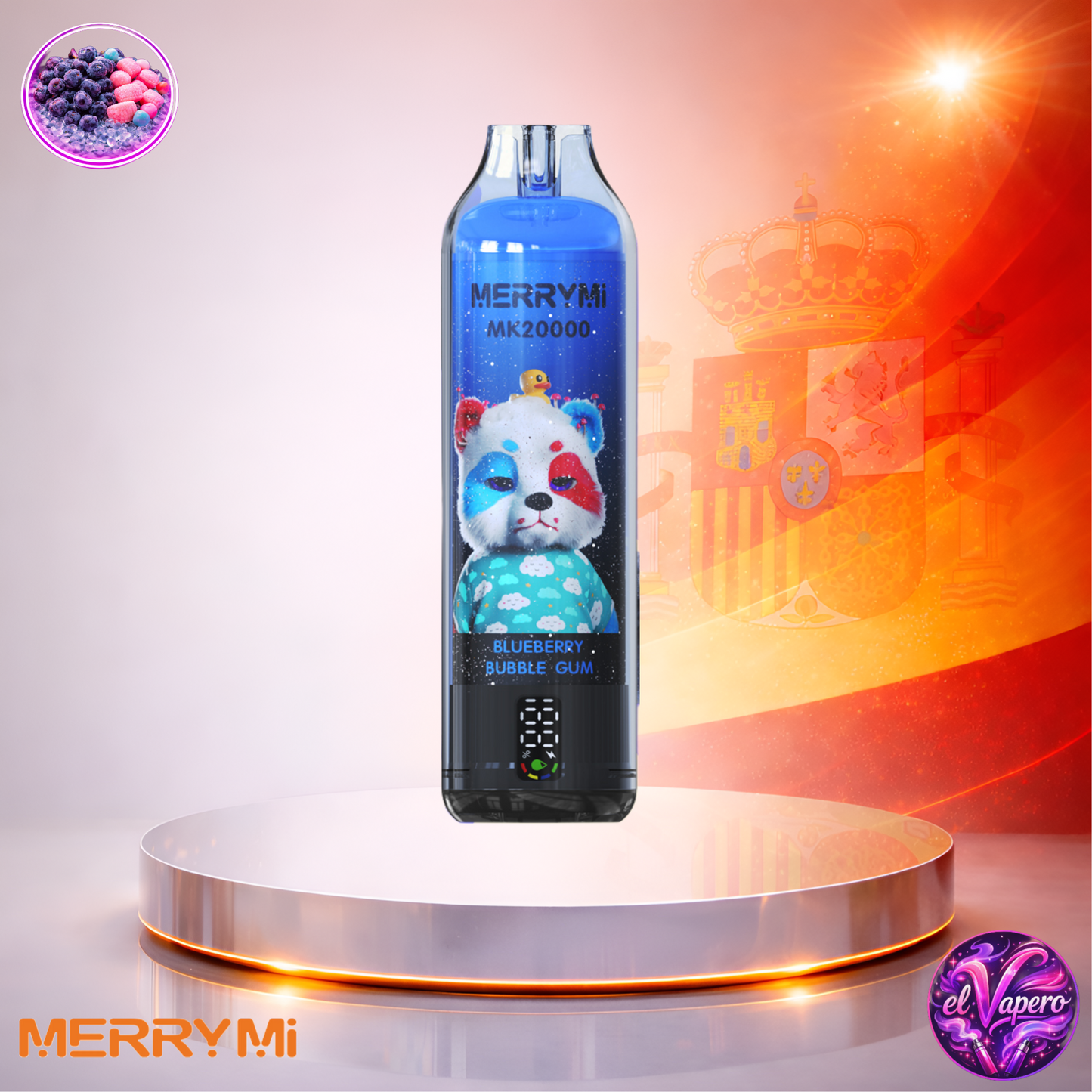 Vapers Desechables - Cigarrillo electrónico - España - MerryMi - MK - 20K - Blueberry Bubble Gum 20000 Caladas - El mejor precio