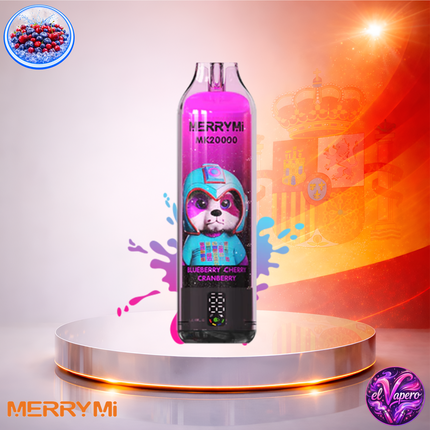 Vapers Desechables - Cigarrillo electrónico - España - MerryMi - MK - 20K - Blueberry Cherry Cranberry 20000 Caladas - Más baratos