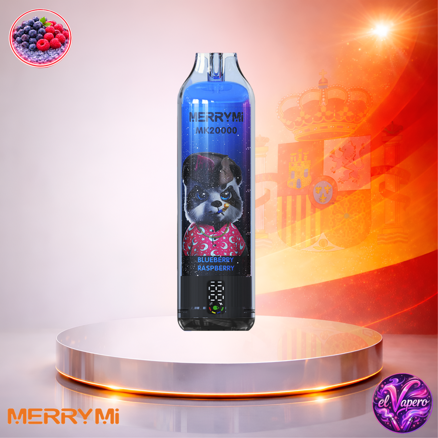 Vapers Desechables - Cigarrillo electrónico - España - MerryMi - MK - 20K - Blueberry Raspberry 20000 Caladas - Más baratos