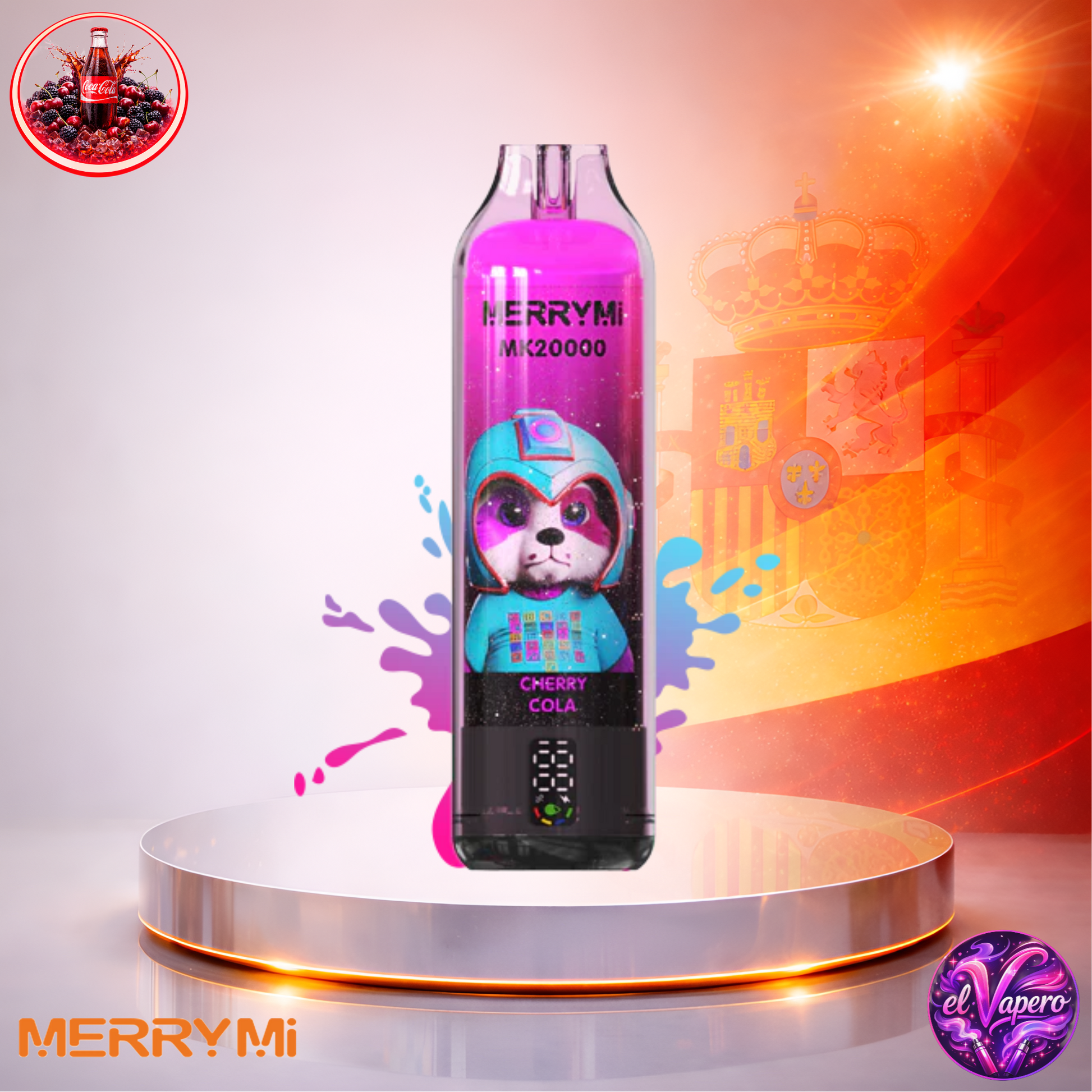 Vapers Desechables - Cigarrillo electrónico - España - MerryMi - MK - 20K - Cherry Cola 20000 Caladas - Los más baratos