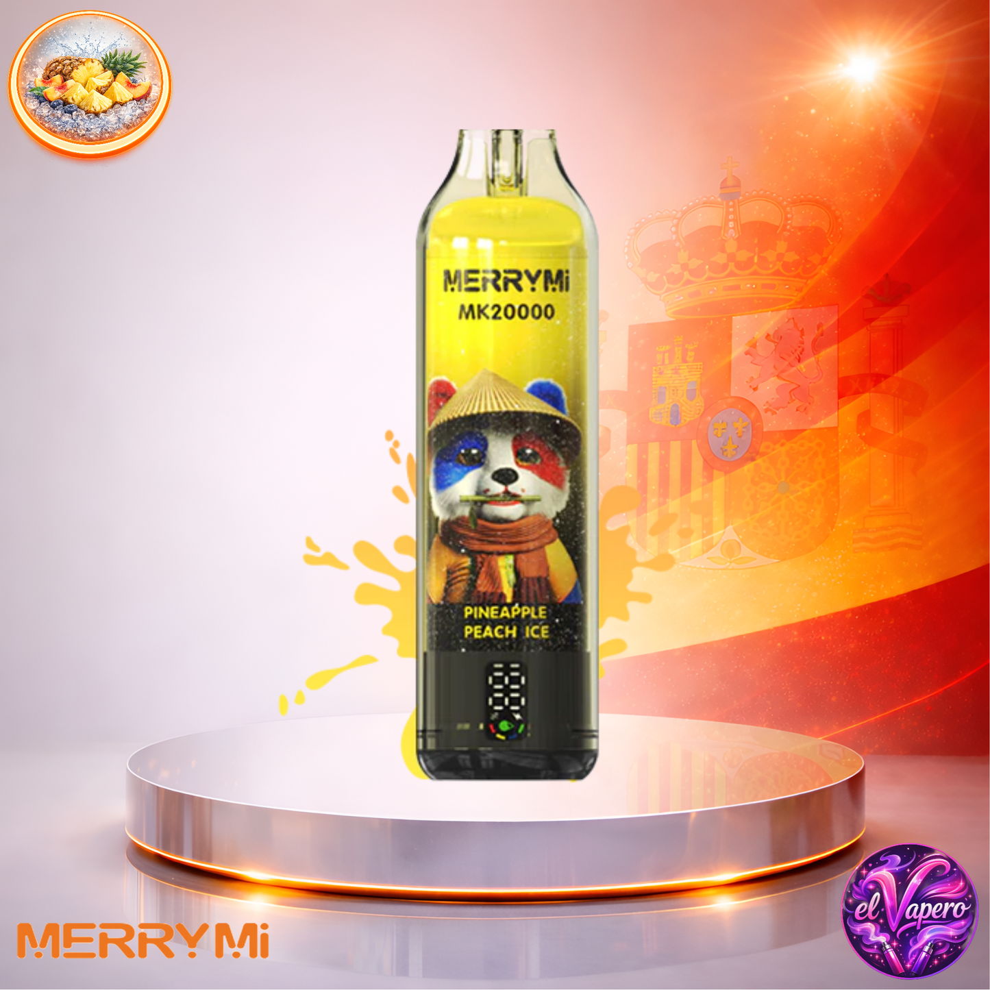 Vapers Desechables - Cigarrillo electrónico - España - MerryMi - MK - 20K - Pineapple Peach Ice 20000 Caladas - El mejor precio